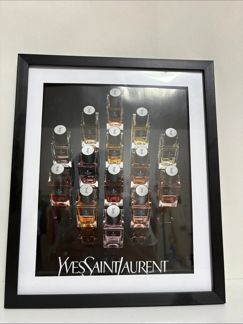 Yves Saint Laurent Framed Wall Art in Black and White